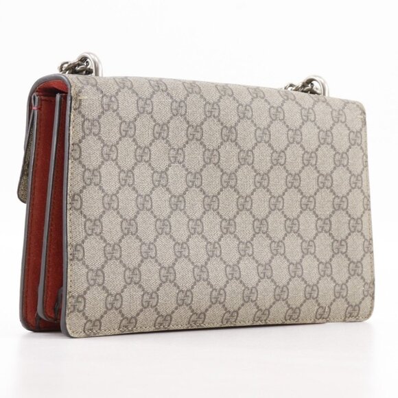 GUCCI Duonisos Shoulder Bag 400249 ChainShoulder Brown GG Supreme Canvas - Picture 4 of 12
